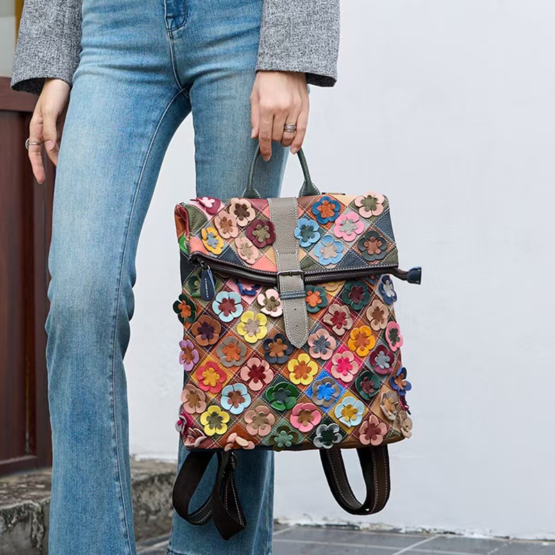 Vintage Women Genuine Leather  - Leather Backpack Vintage ulasan dan harga
