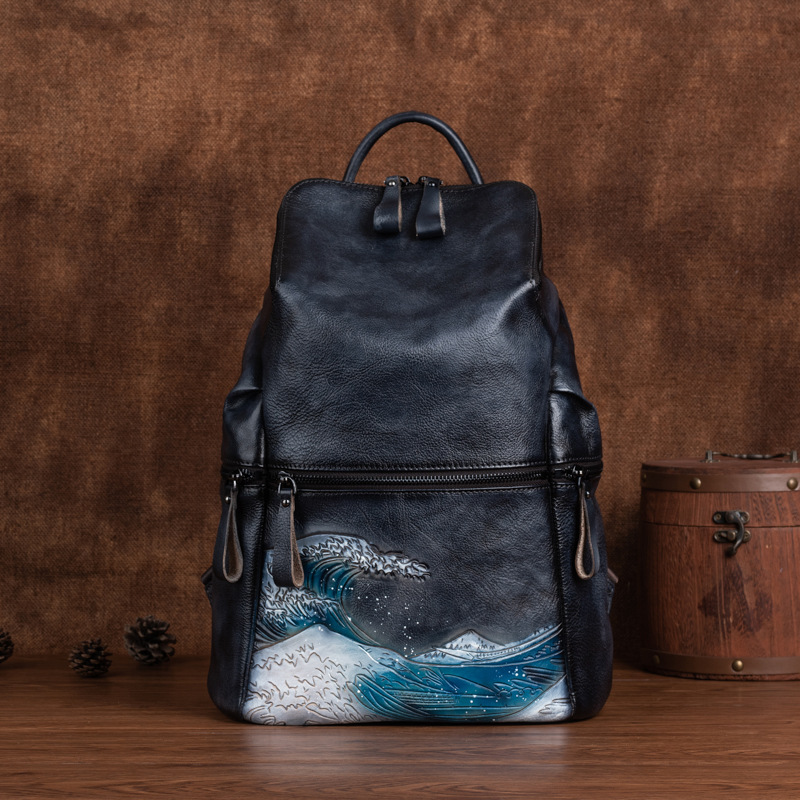 Johnature Genuine Leather Wome - Leather Backpack Vintage ulasan dan harga
