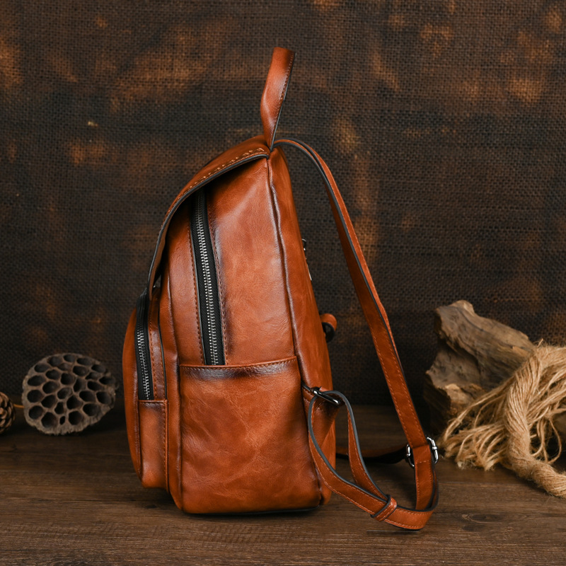 Johnature 2026 New Vintage Han - Leather Backpack Vintage ulasan dan harga
