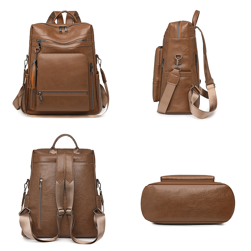 Vintage Leather Look Backpack  - Leather Backpack Vintage ulasan dan harga