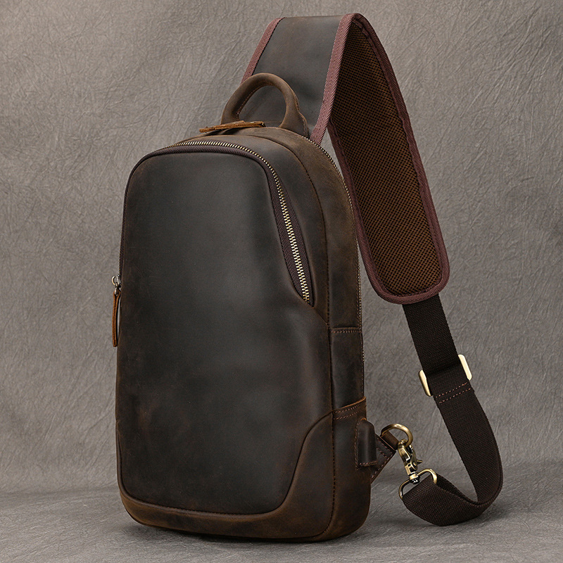 Large Size Causal Chest Bag Ge - Leather Backpack Vintage ulasan dan harga